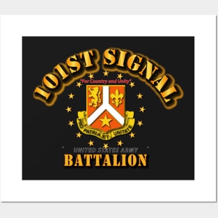 101st Signal Battalion - For Country and Unity Posters and Art
